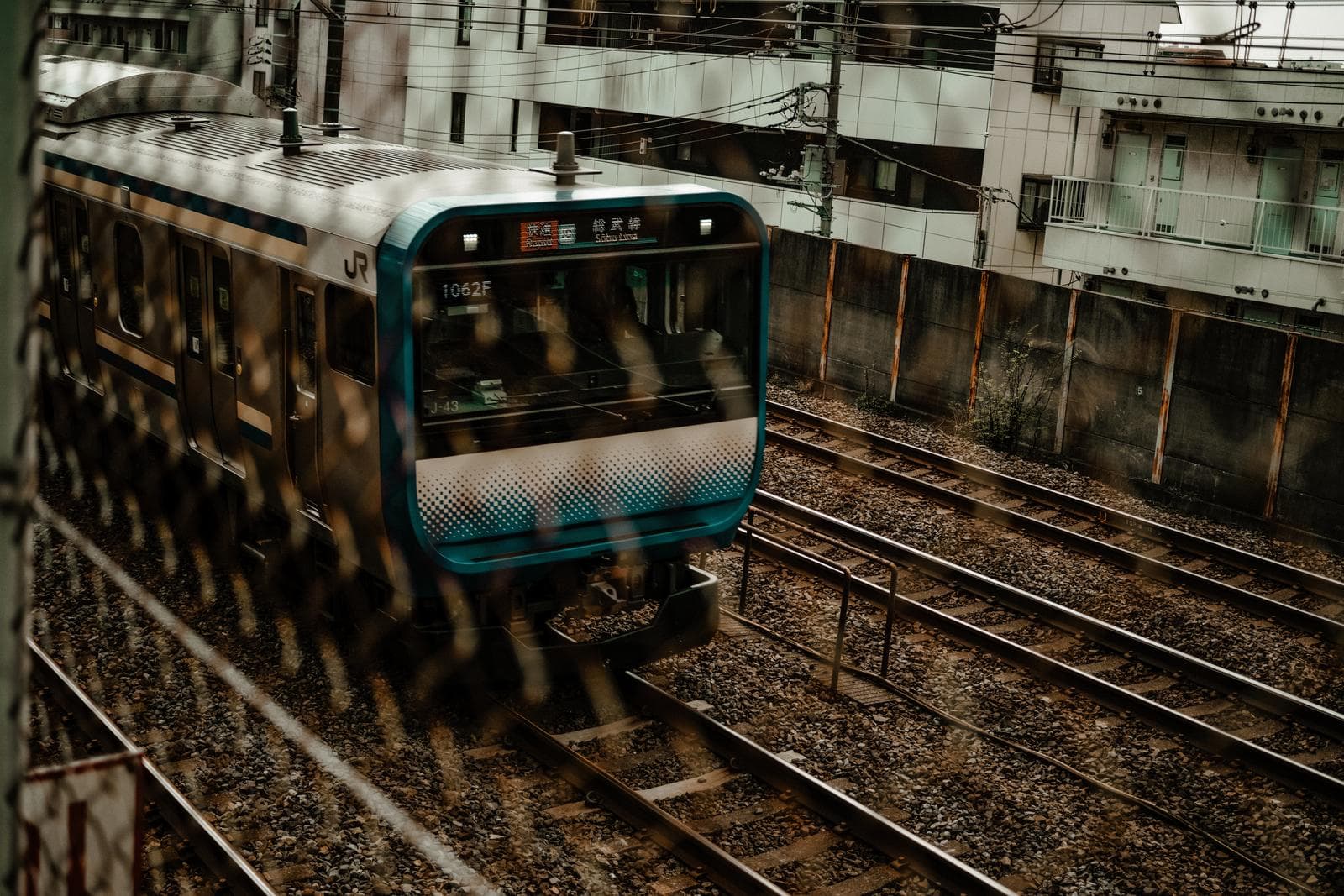Crowded Japanese train rush hour