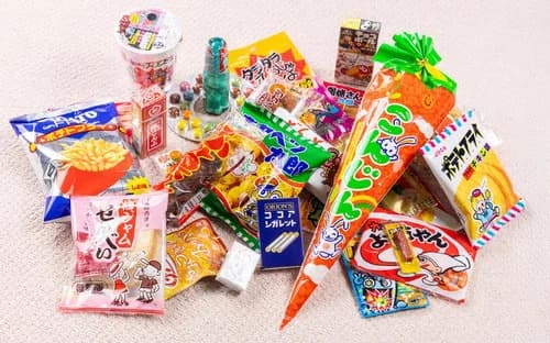 Japanese snacks and sweets including Pocky, Kit Kat and matcha treats