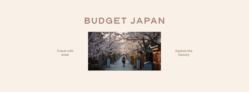 Budget backpacker traveler in Japan with convenience store bento and local transport