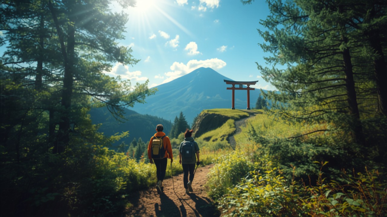 Hiking trails in Japan mountains and forests guide for tourists