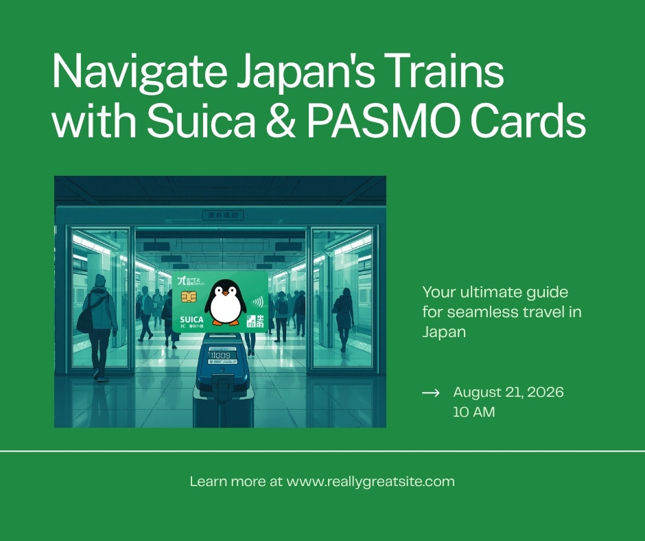 Suica PASMO IC card tapping at Japan train station gate tourist guide 2026