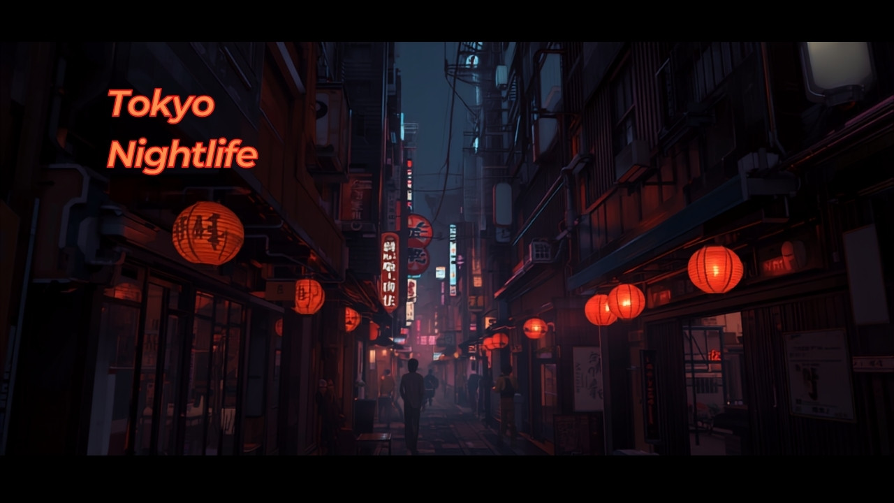 Golden Gai Shinjuku neon alleyway at night